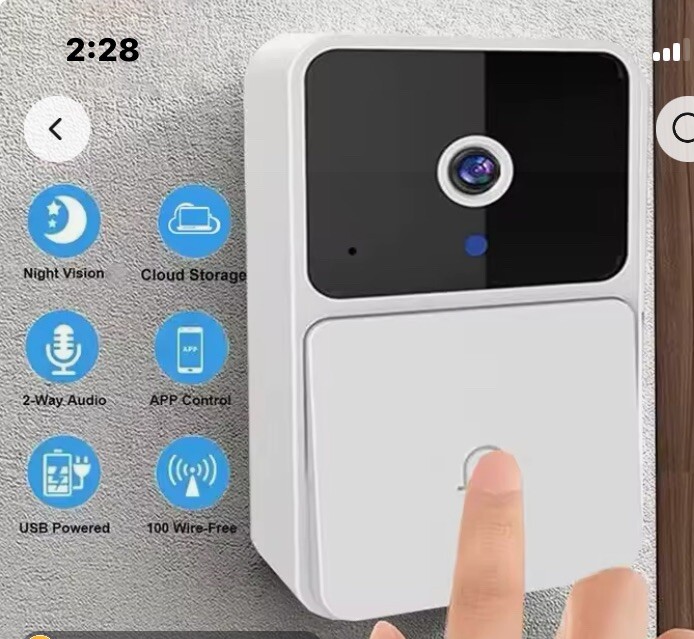 wifi wireless video doorbell camera 2-way intercome