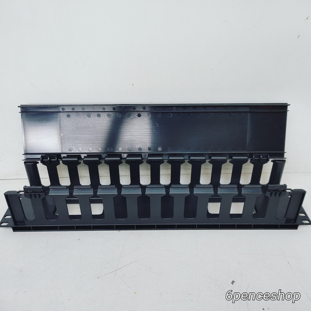 2U Horizontal Rack Mount Cable Management Unit with Plastic 19"