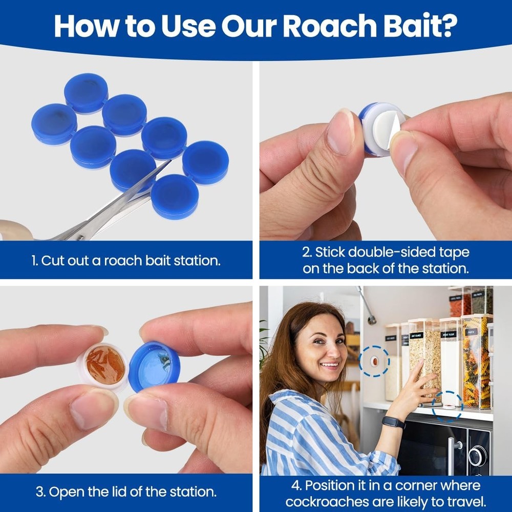 8 Pack Roach Killer Cockroach Traps for Indoor&Outdoor Infestation Control US
