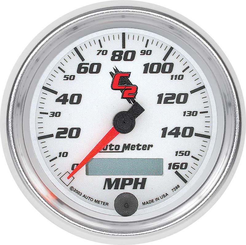 Auto Meter C2 Series 3-3/8" Programmable 160 MPH Electric Speedometer