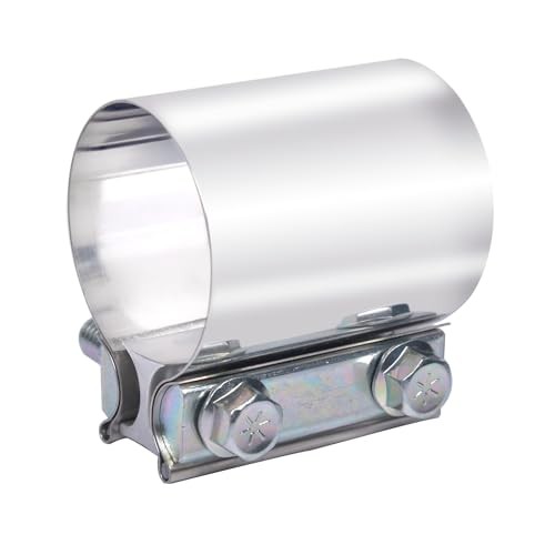 3 inch Exhaust Lap Joint Butt Clamp, Stainless Steel 3" Muffler Band 3 Inch