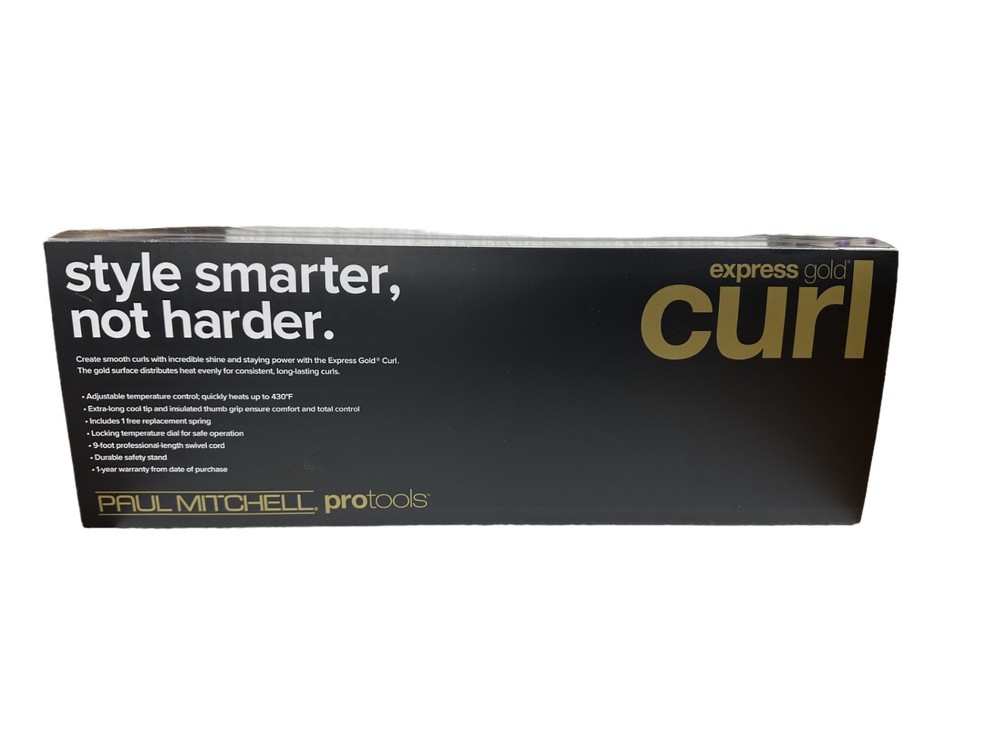 Paul Mitchell Protools Express Gold Curl Titanium Spring Curling Iron 1.5"