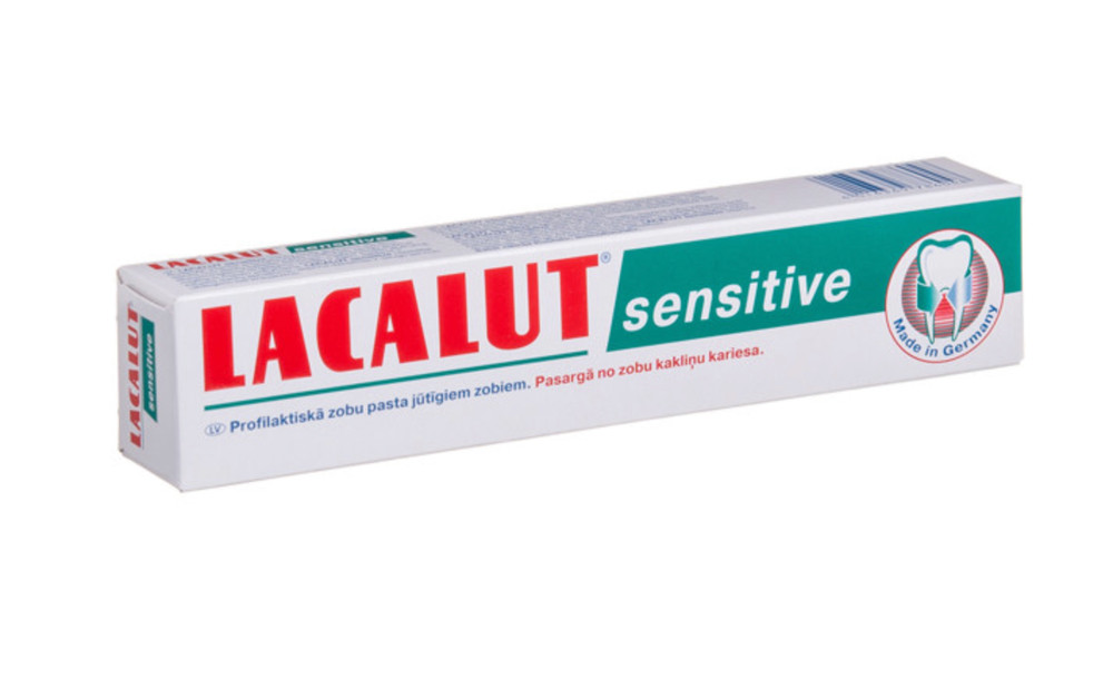 8 pack LACALUT SENSITIVE toothpaste 75ml/2.5 oz