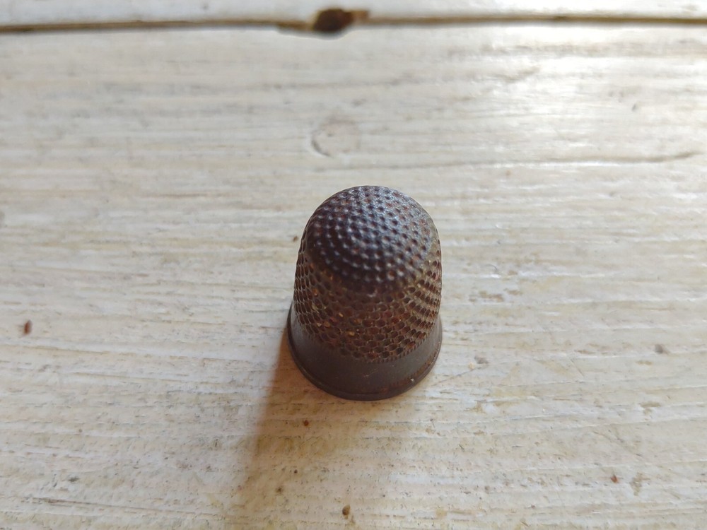 Antique EARLY Handcrafted METAL Sewing THIMBLE