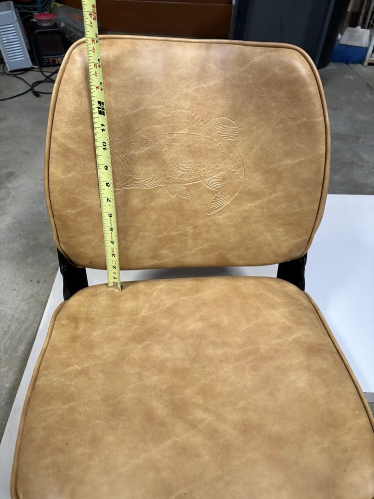 Bass Embossed Folding Boat Seat