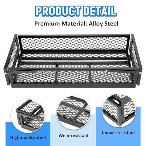 Universal Cargo Basket Compatible with UTV ATV Drop Storage Luggage Front