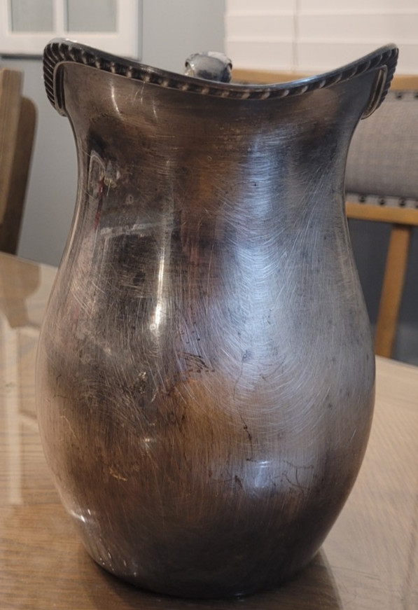Vintage Silverplate Water Pitcher Crescent Silverware