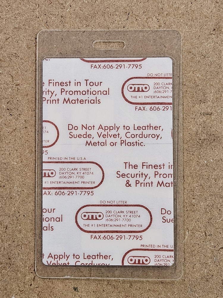 Richie Sambora backstage pass laminated pass Stranger In Town 1991 Bon Jovi