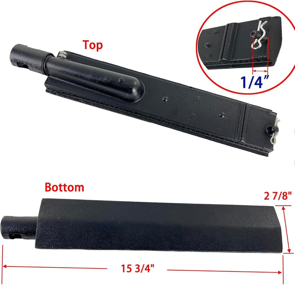 Durable 15 3/4 Inch Cast Iron Burner Replacement - 4-Pack for Various Models