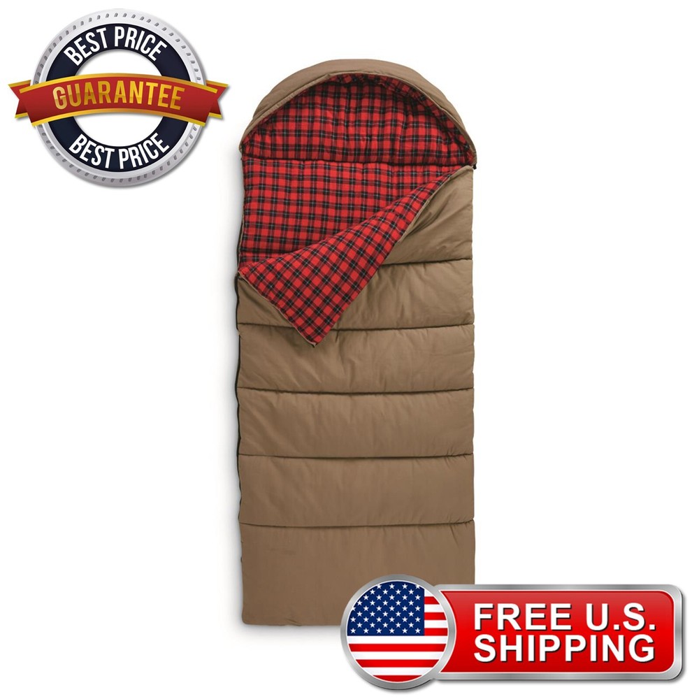 Guide Gear Canvas Hunter Extreme Sleeping Bag -30°F Rectangular-Shaped