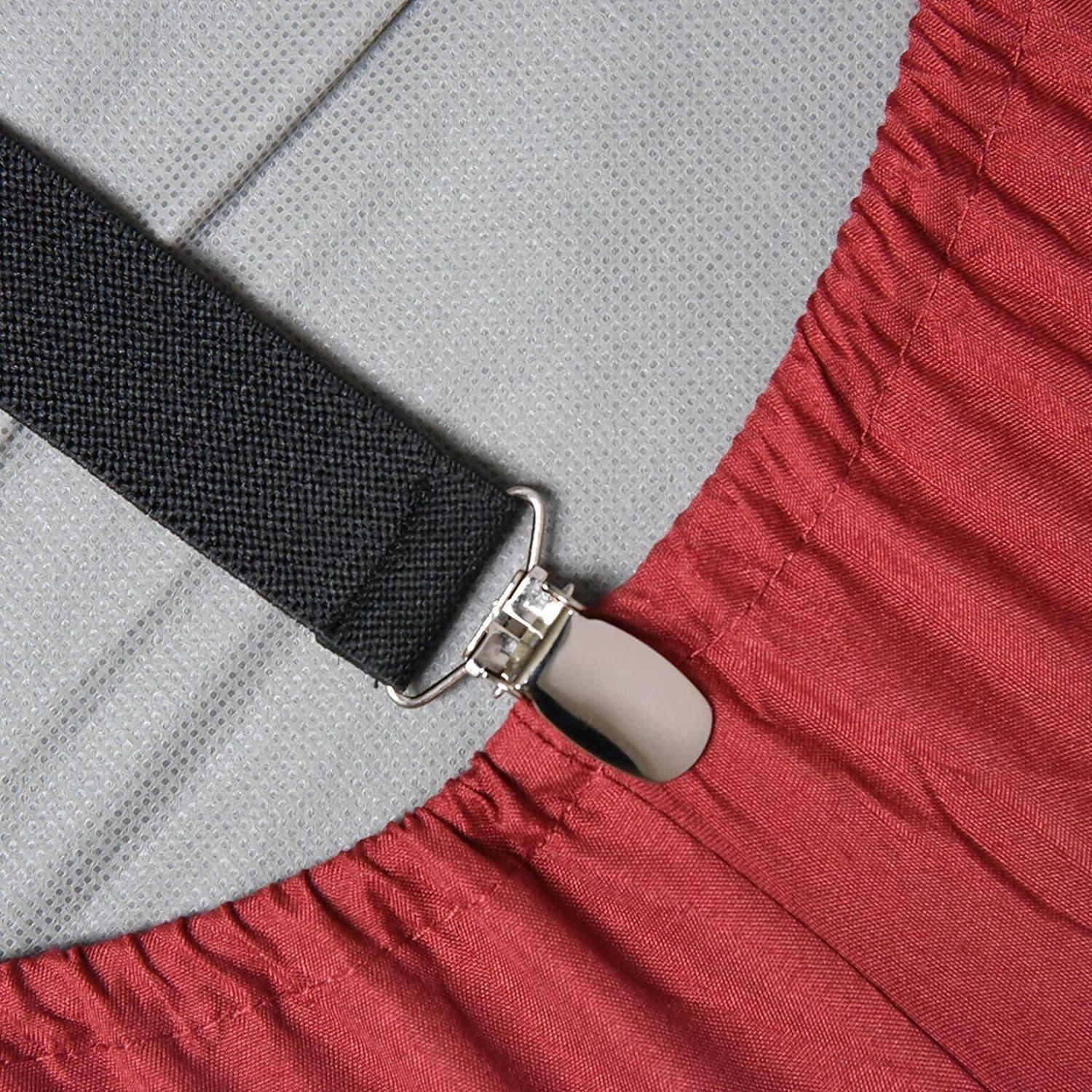 2 PCS Adjustable Bed Fitted Sheet Straps Suspenders Belt Gripper Fastener Clips