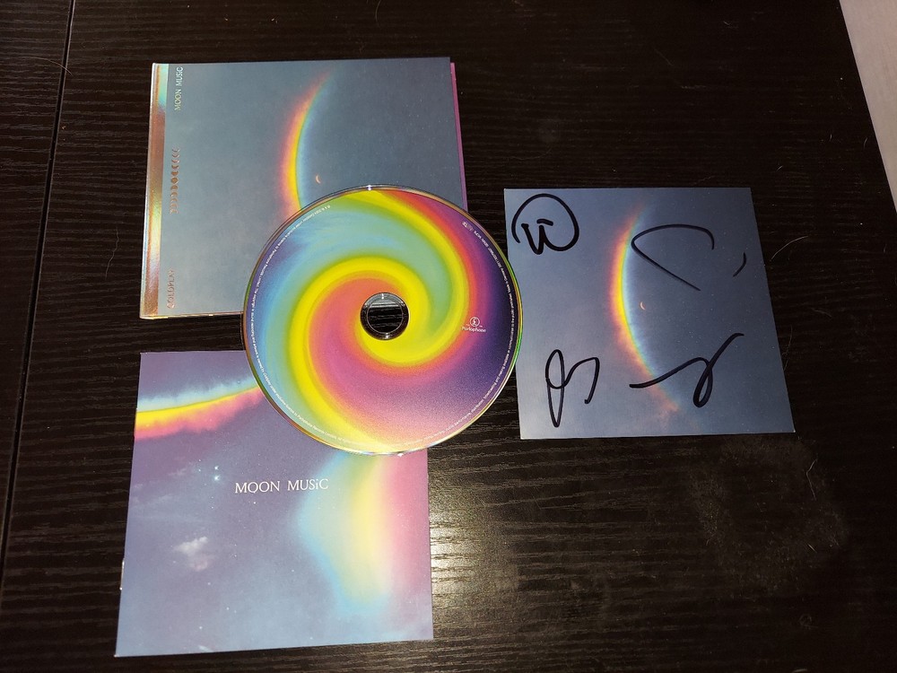 Coldplay CD Moon Music Signed Autographed Insert Card Leaflet