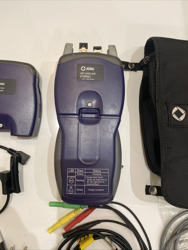 JDSU HST - 3000 unit, charger, case, test cables, test modules, cable bag.