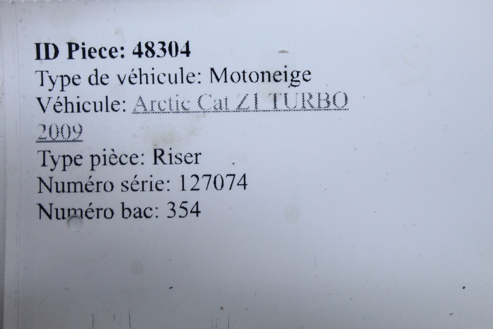 2009 Arctic Cat Z1 Turbo Handebar Riser