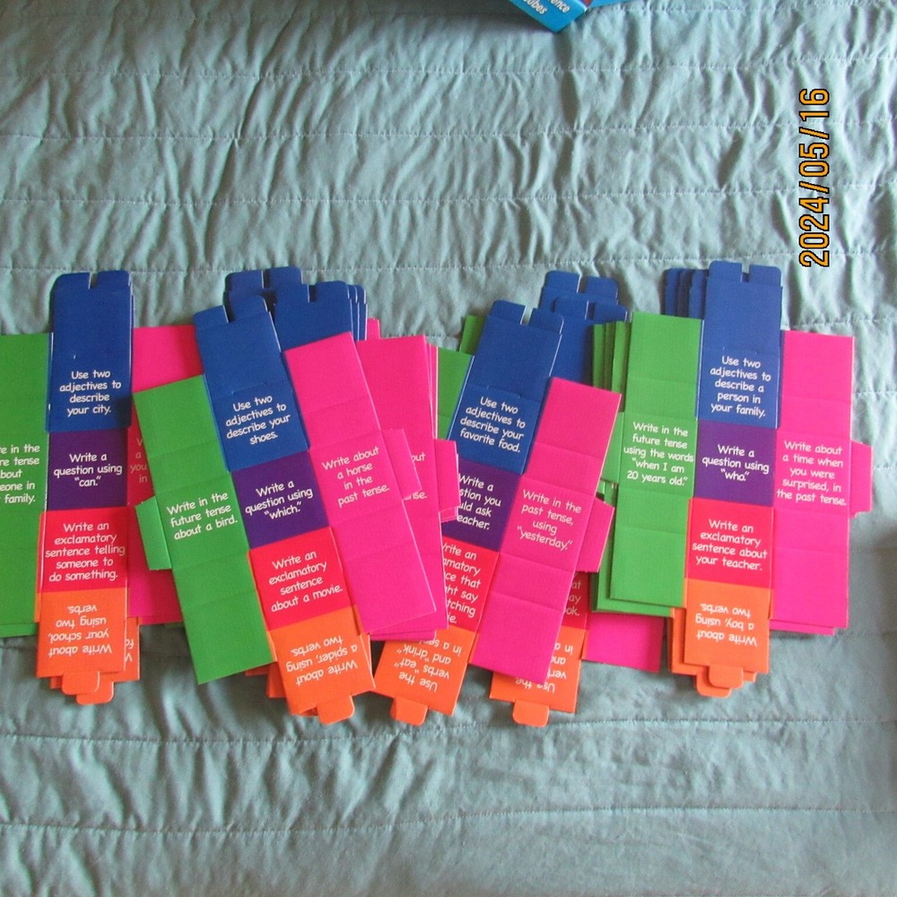 Lot 2-Lakeshore Learning-Roll & Write Word Game-Dice-Sentence Cubes-Writing-2000