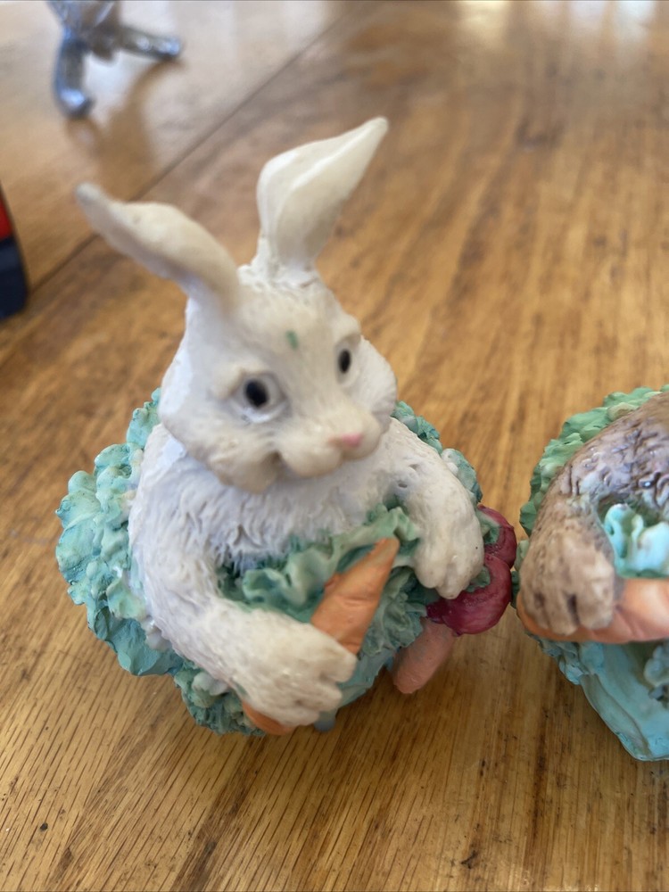 Pair If Easter Rabbit Figures4” Tall 3” Wide