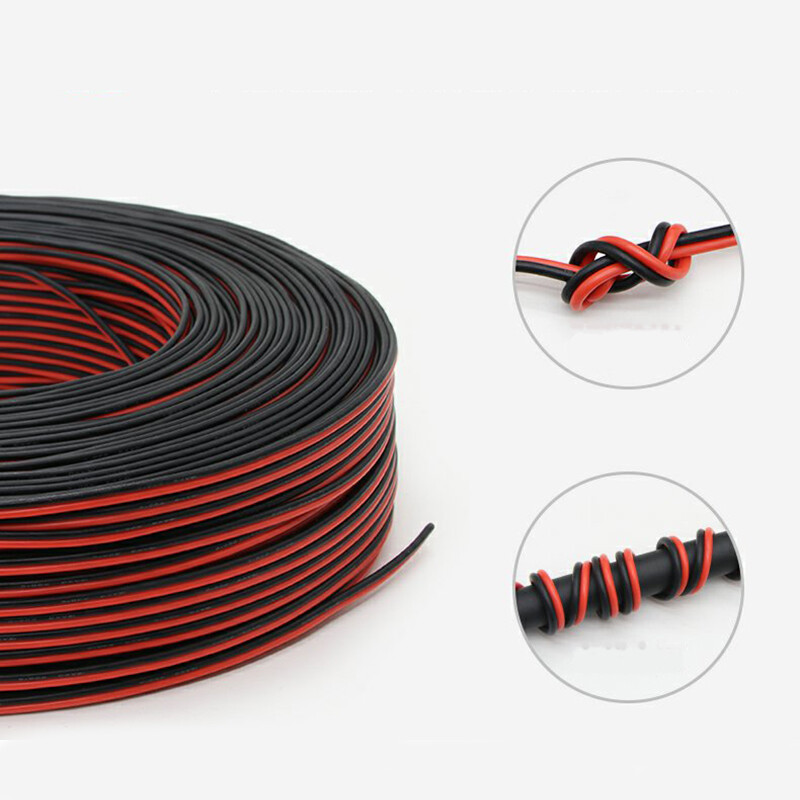 Flexible Silicone Cable Wire Stranded 8AWG~28AWG Black/Red Double Parallel Wire
