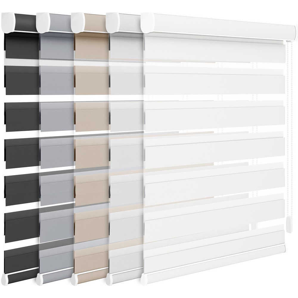 Changshade Window Blinds 85% Blackout Zebra Roller Shade Custom Made