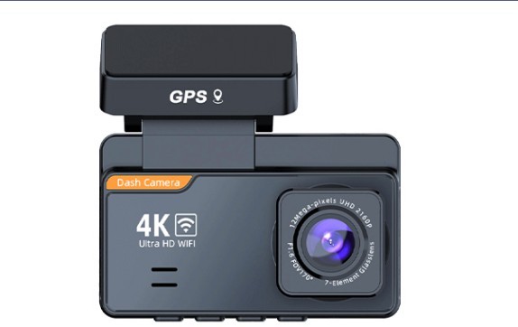 4K Dash Cam Front Rear WiFi GPS 64GB Hardwire Kit Dual Power Night Vision
