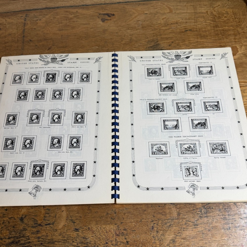 1963 The Jefferson United States Stamp Album Fully Illustrated Empty