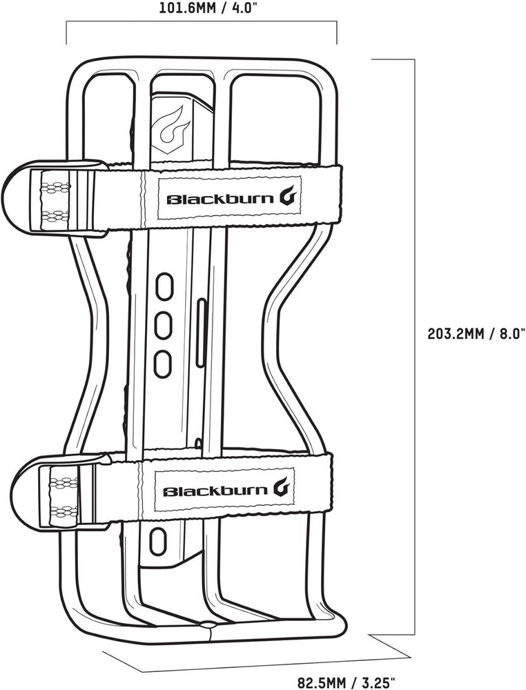 Versatile Blackburn Water Bottle Cage with Three Mounting Options for Cyclists