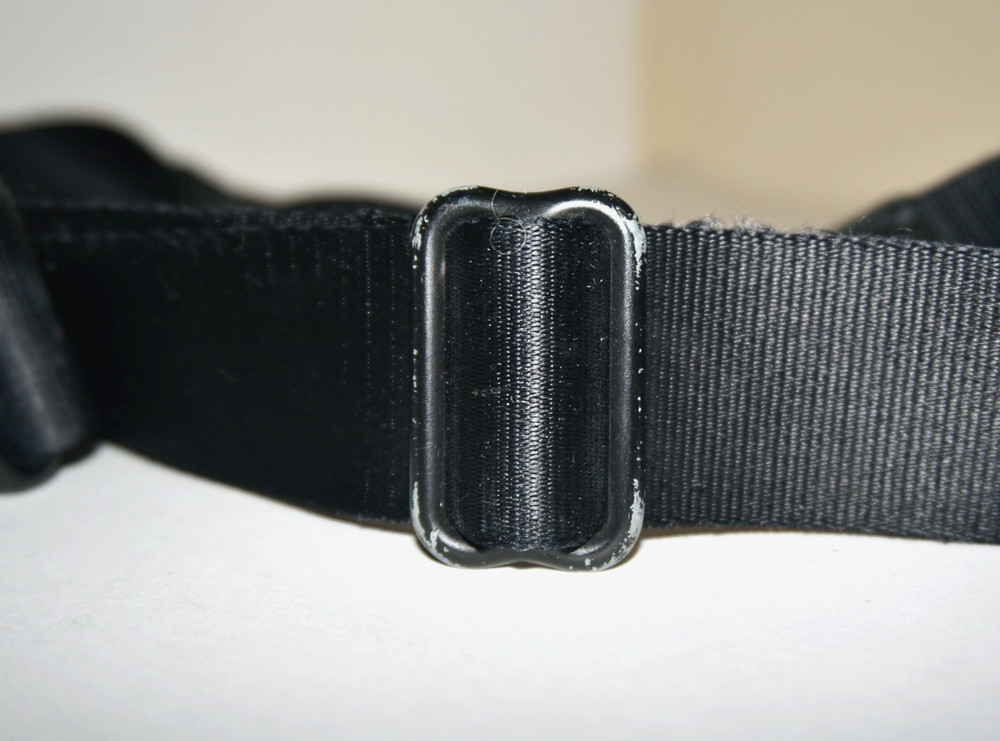 TUMI Black Leather & Nylon Adjustable 30-48" Replacement Strap