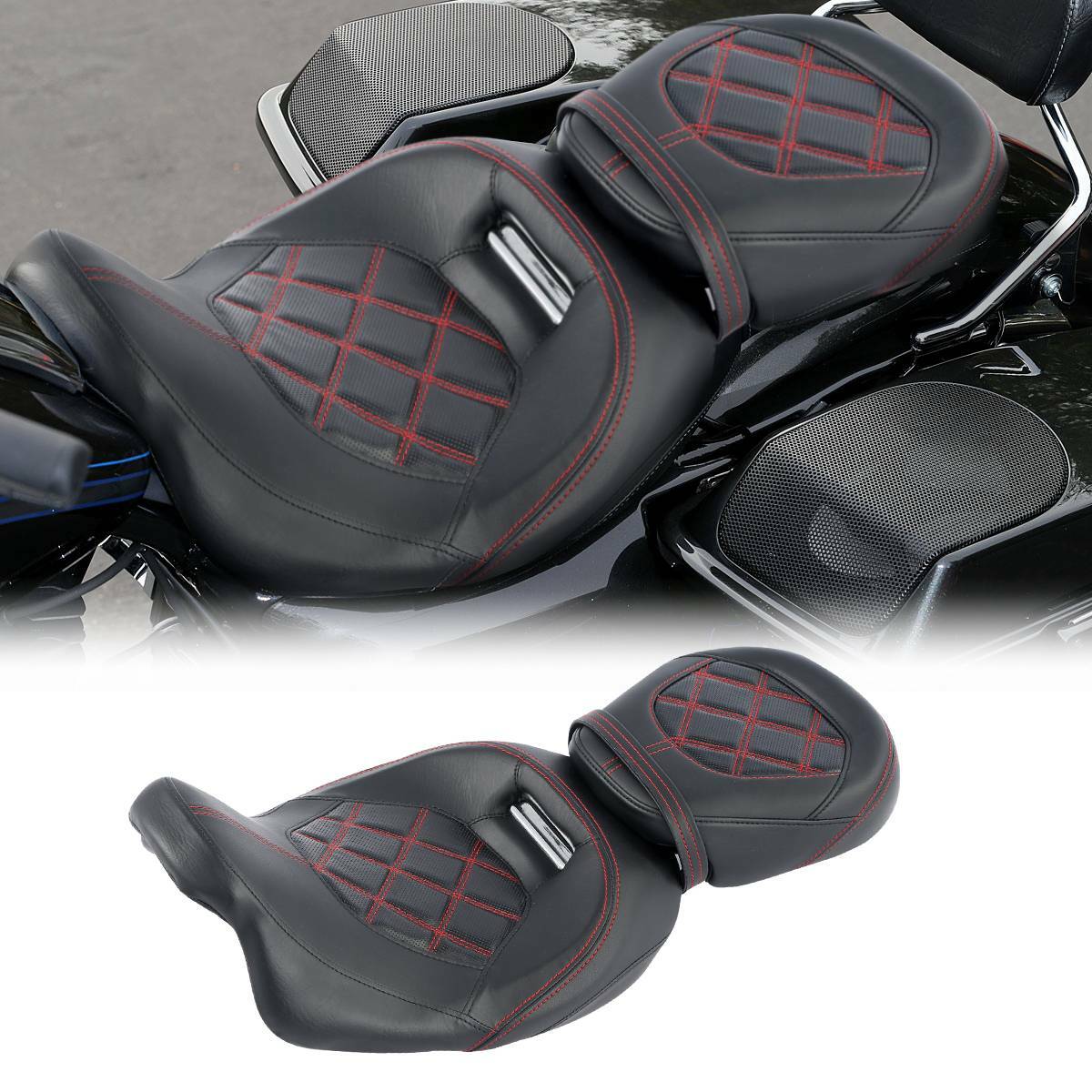 Driver Rider Passenger Seat Fit For Harley Touring Street Road Glide 09-Up Black