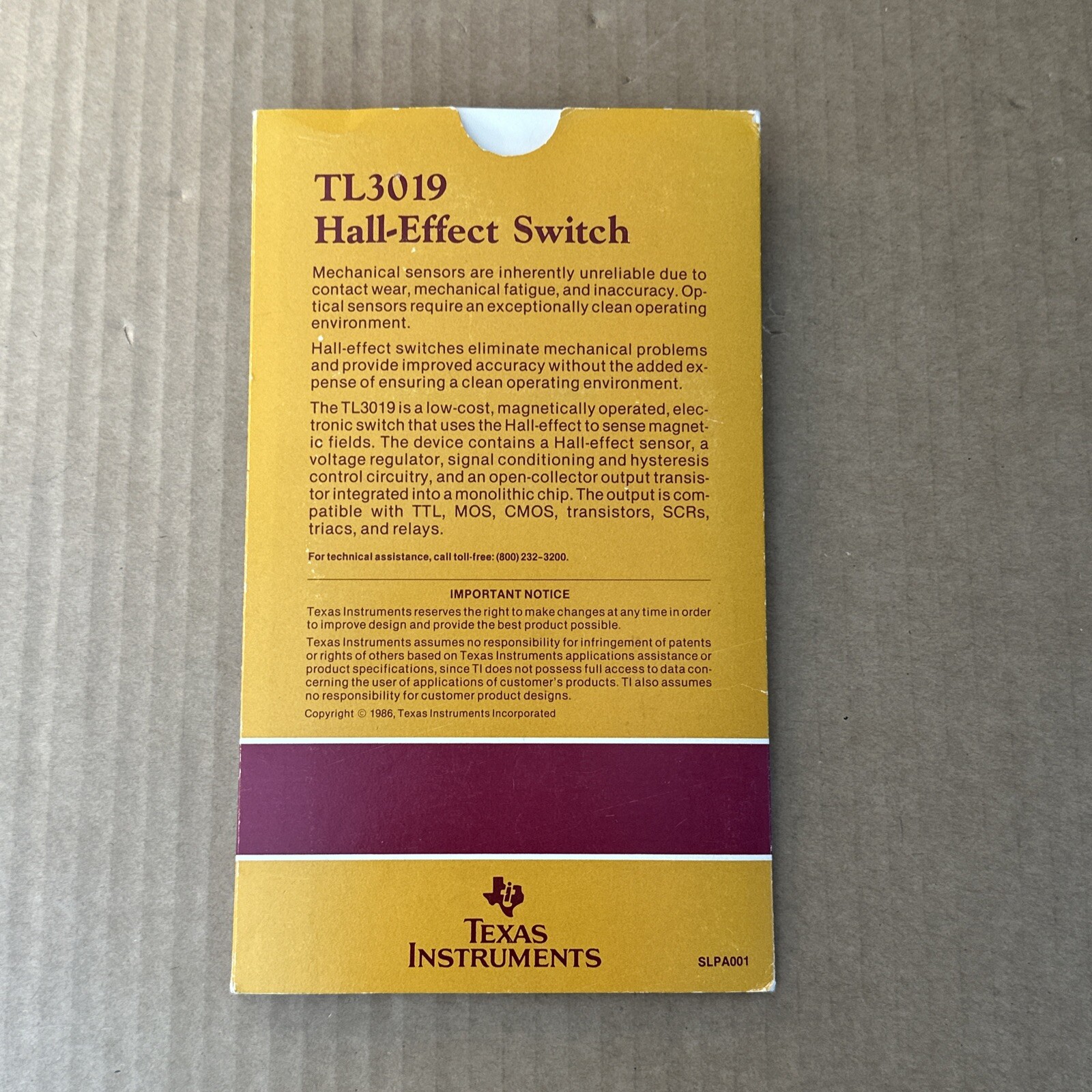 NOS RARE TEXAS INSTRUMENTS HALL EFFECT SWITCH DEMONSTRATOR KIT LINEAR CIRCUITS