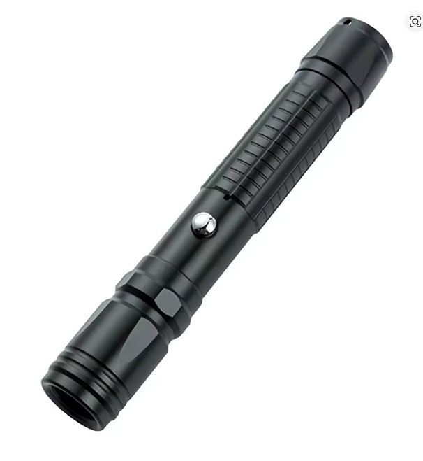 USB Rechargeable Presentation Laser Pointer Green Visible Light Beam Silver Body