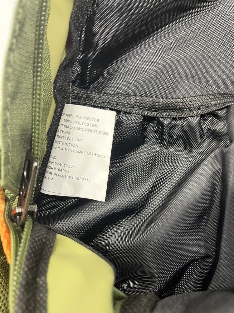 Russell Athletic Backpack Green and Orange Multiple Pockets