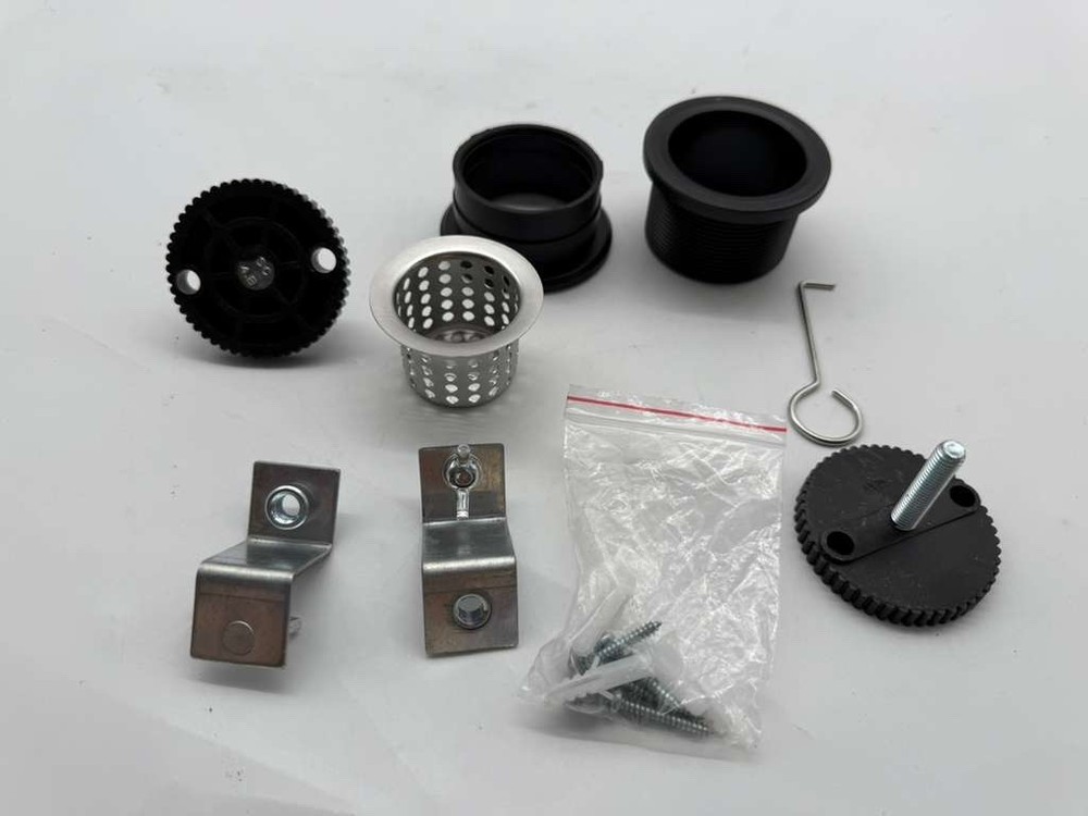 Sharp-tec 48" Linear Shower Drain, Black, Stainless Steel, Pattern Cover- USED