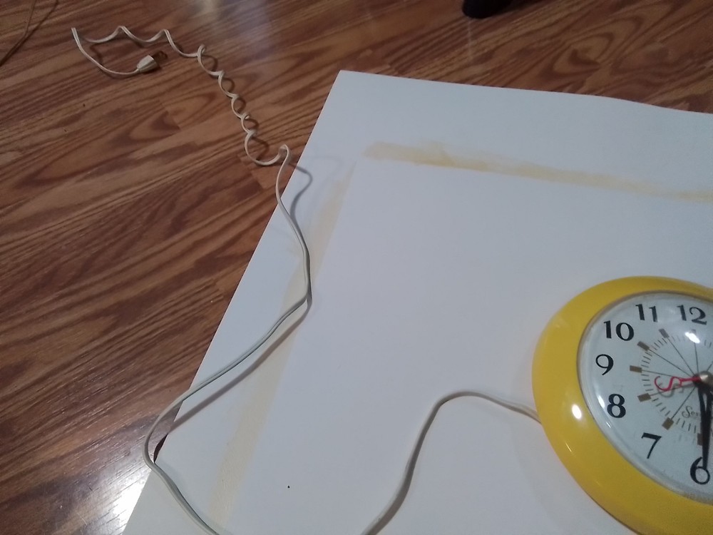 Vintage Sessions yellow kitchen wall clock 1950s