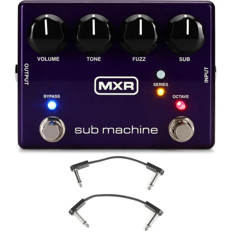 MXR M225 Sub Machine Octave Fuzz Pedal with EBS Patch Cables