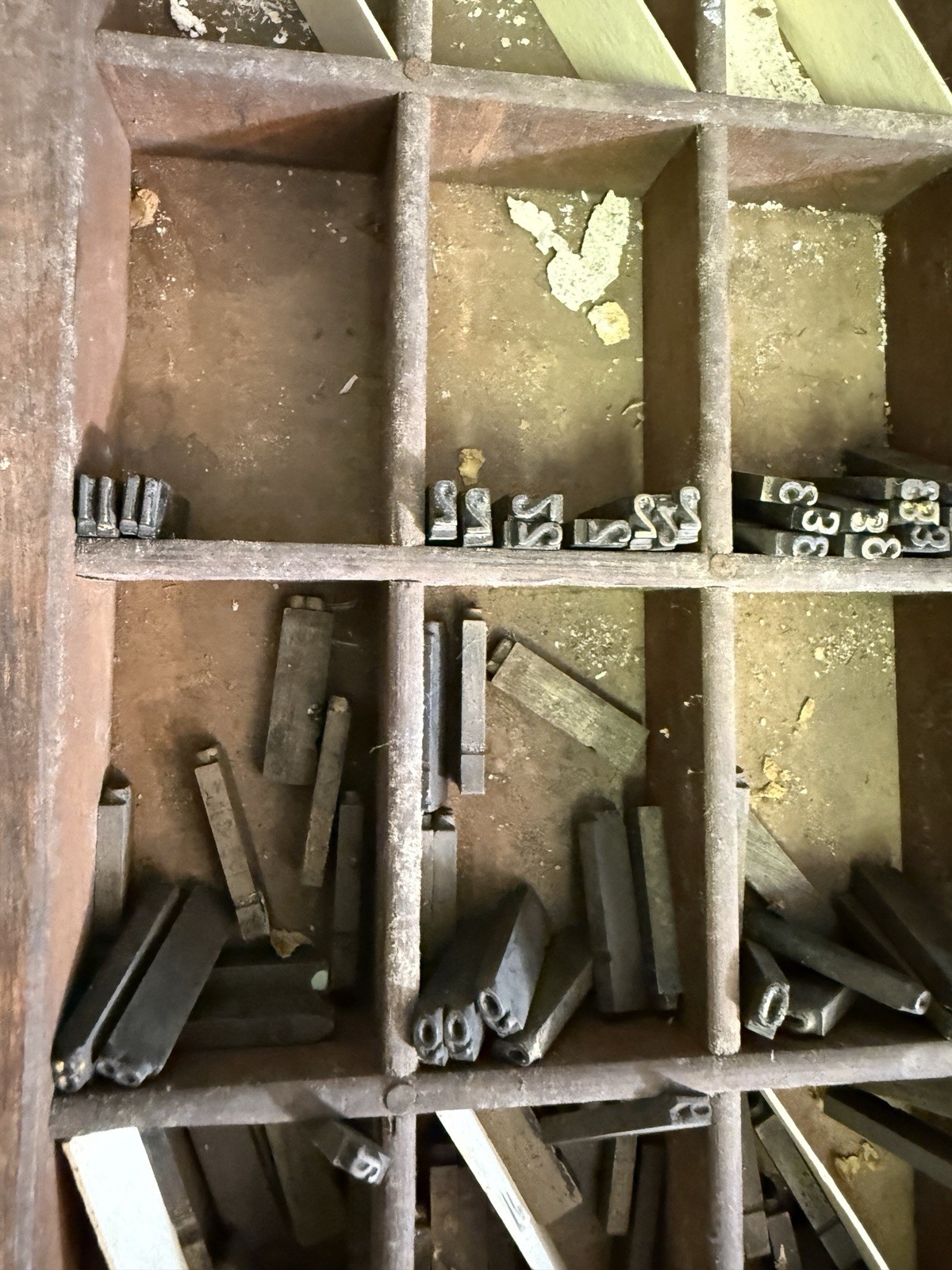 Antique VTG Letterpress Print Type Upper & Lower Letter & Number Set Complete