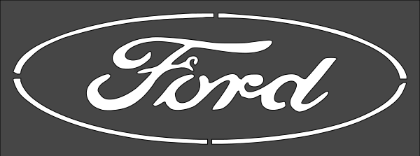 4"x10" Clear Plastic Stencil - Ford (RE422)***