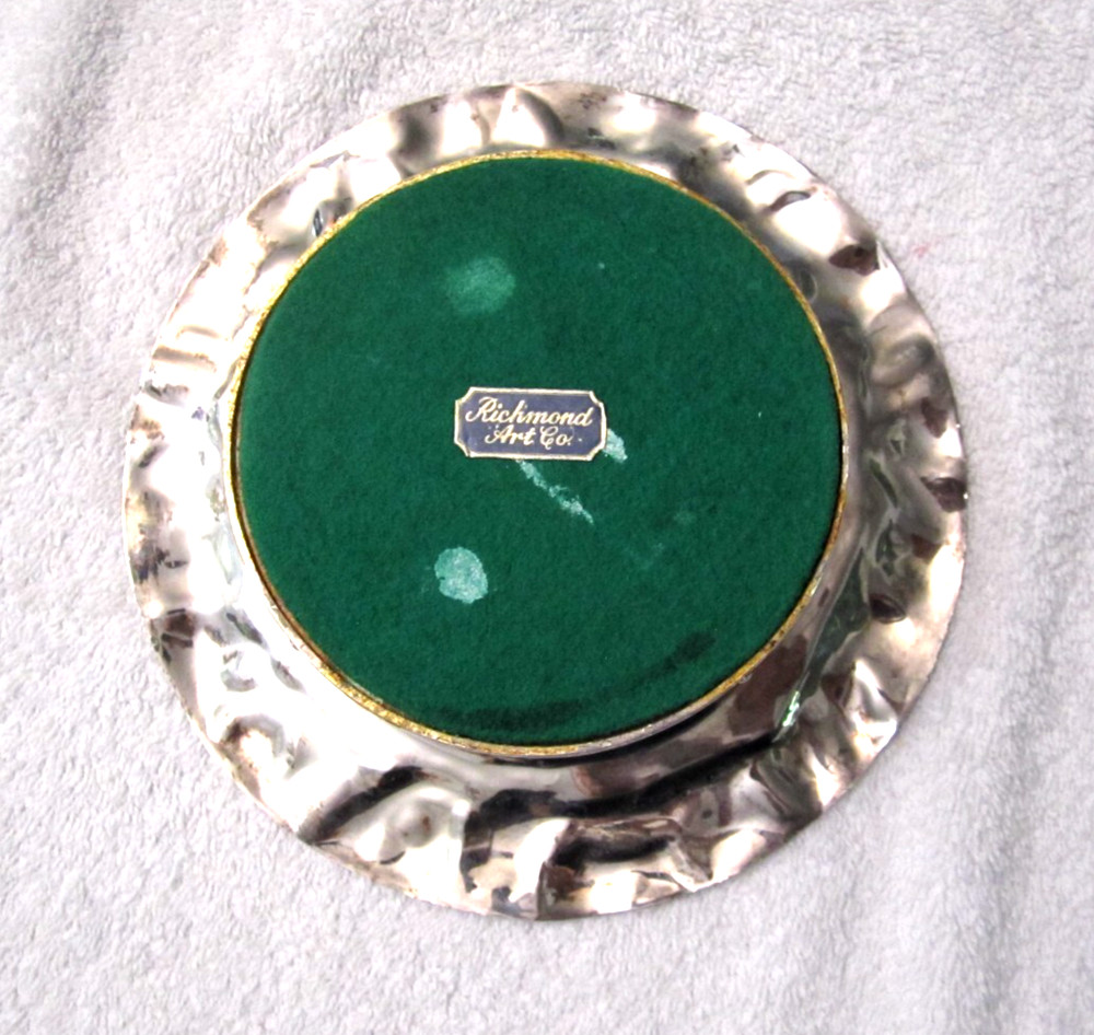 ISRAEL FREEMAN & SON SILVERPLATE WINE BOTTLE COASTER - GRAPES MOTIF
