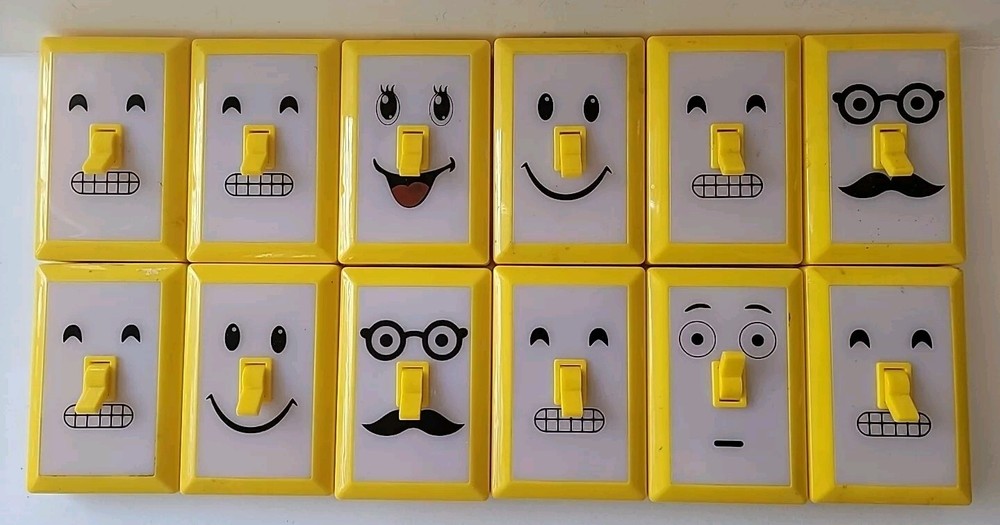 (12) Emoji LED Night Switch Battery Operated