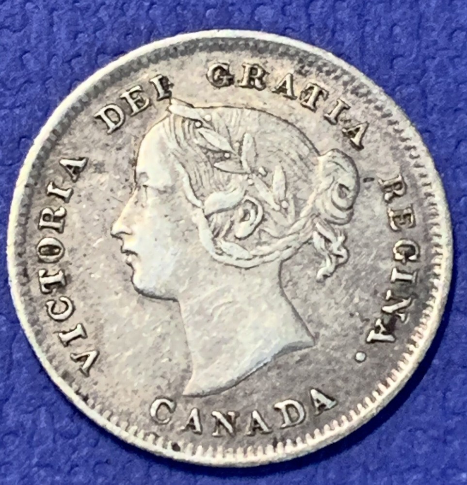 CANADA 1900 5 CENT SILVER - SD Oval "O" - EF