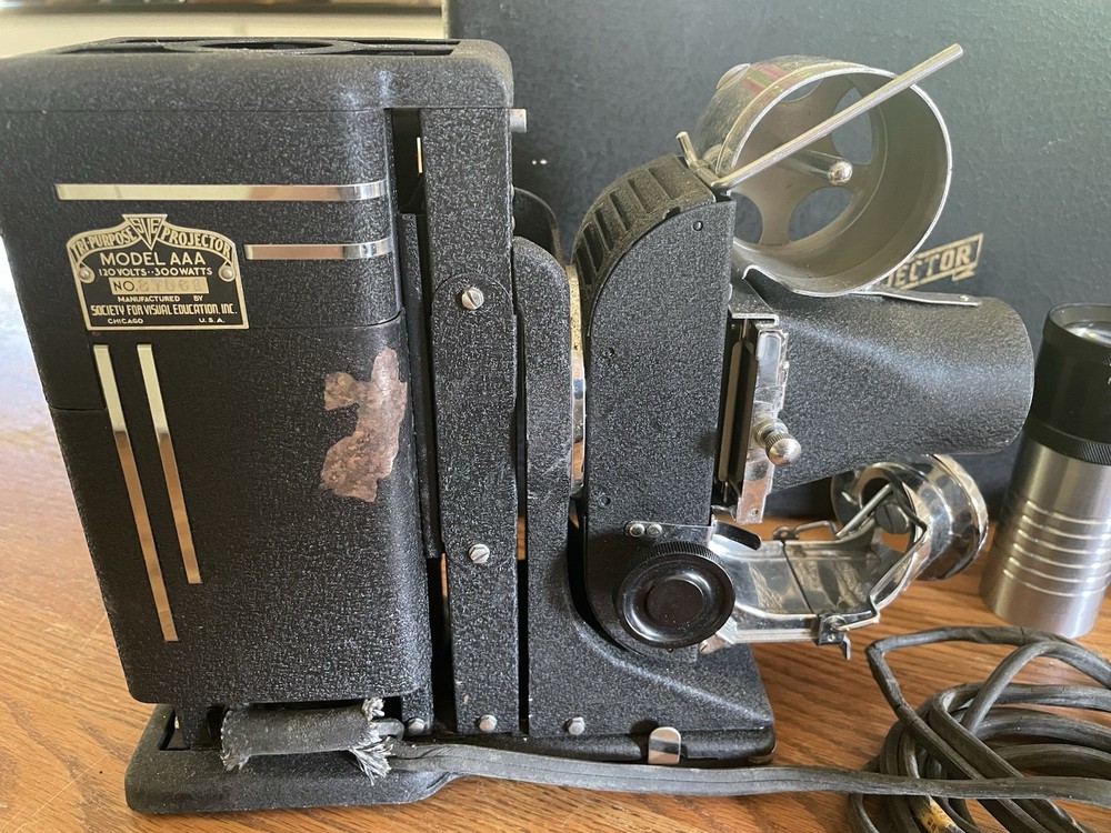 Vintage SVE Tri-Purpose Projector Model AAA-with Case - UNTESTED