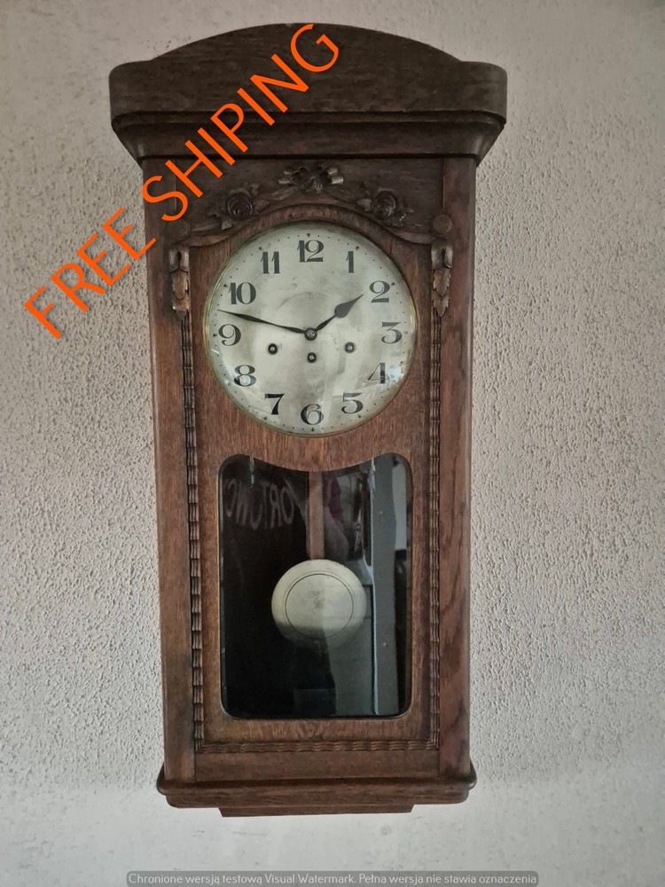 Junghans  102 years old Westminster chime wall clock ( 0734 )