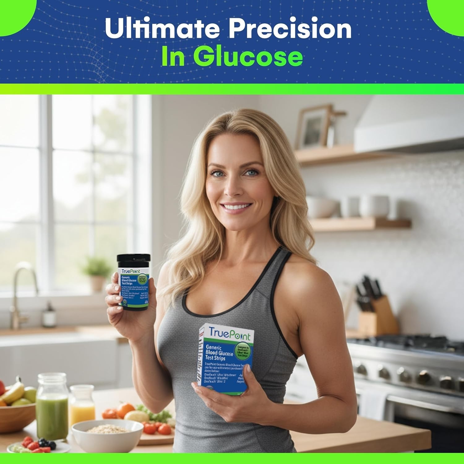 TRUE POINT - UNISTRIP 1 Blood Glucose Strips 300 Qty. Generic for ONE-TOUCH