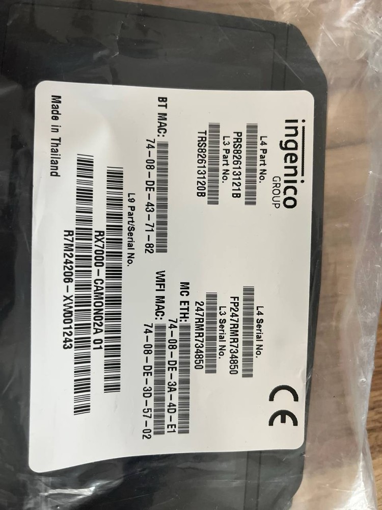 Complete Ingenico RX7000 customer-facing payment