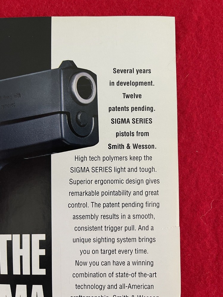 Smith & Wesson Sigma Series 1994 Print Ad