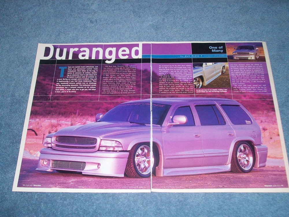 1998 Dodge Durango Custom SUV Article "Duranged"