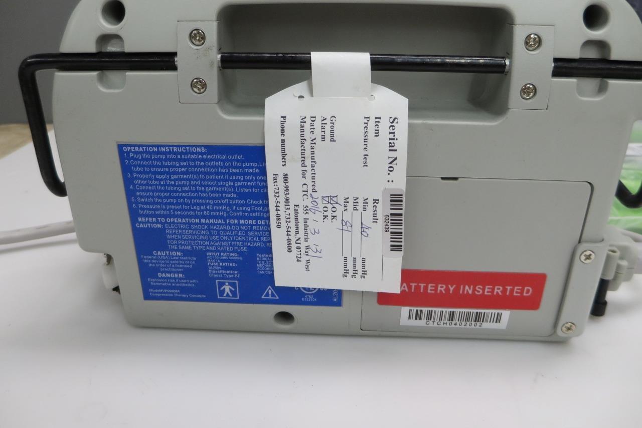 (NEW) VP500DM DVT VasoPress Supreme Mini Pump w/ VP501M Medium Calf Garment 18"