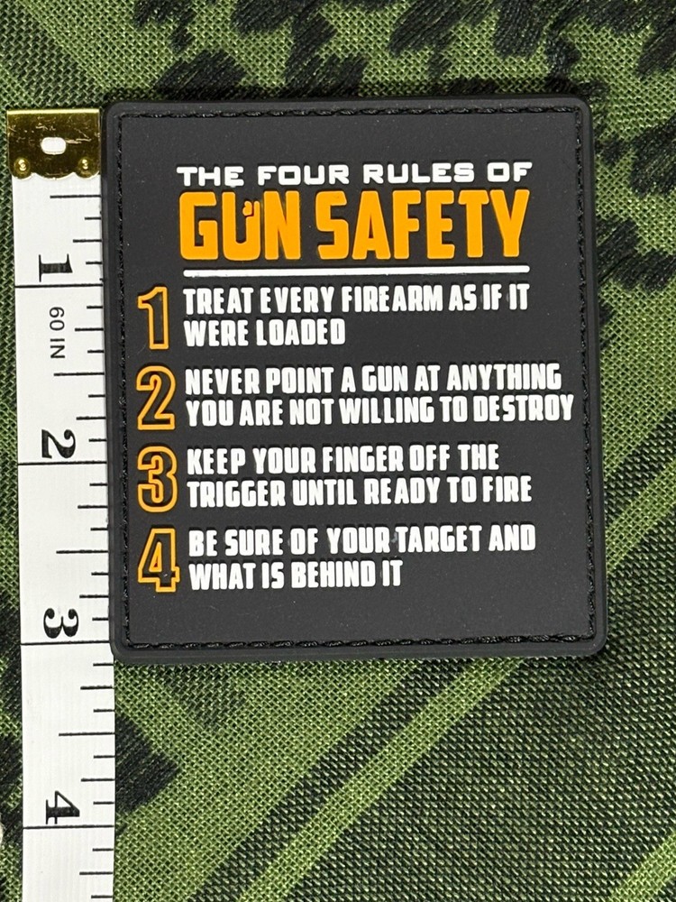 PvC Gun Safety Morale Tactical Hook And Loop Patch High Quality 3d