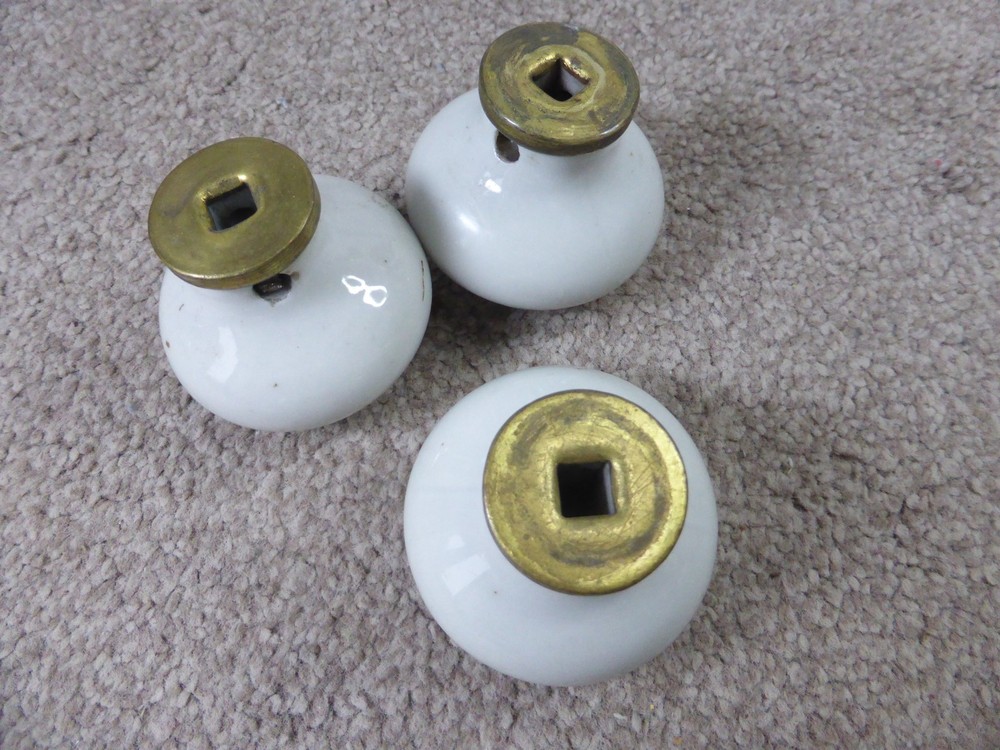 Ceramic Pottery Door Knobs 1970s Vintage