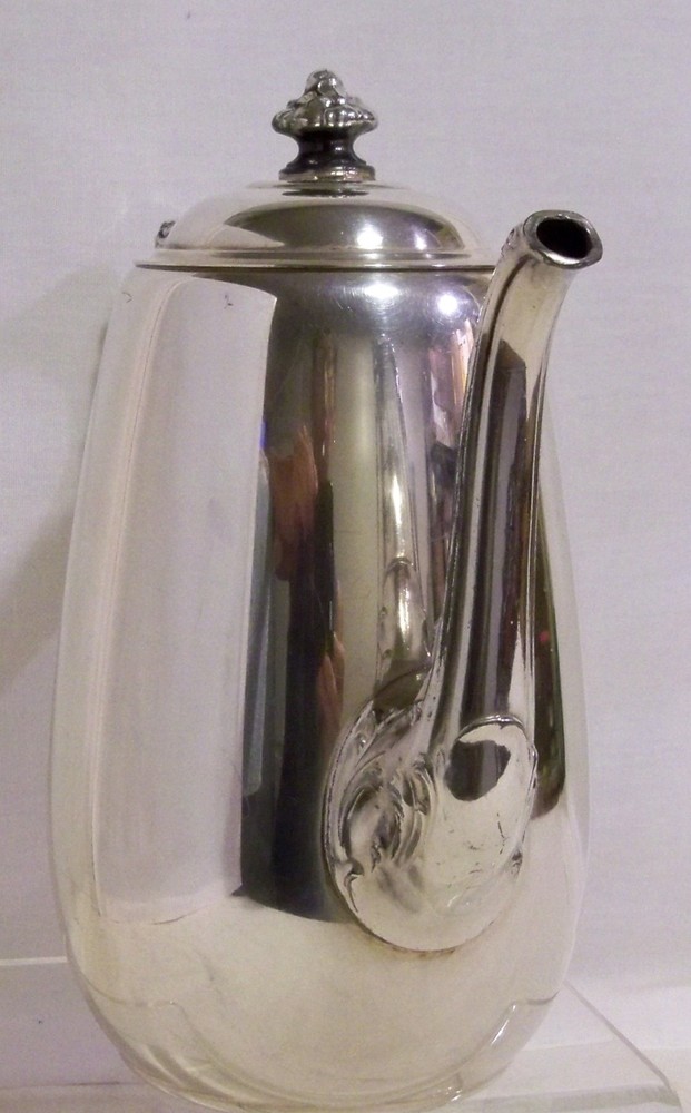 Wm ROGERS SILVER PLATE COFFEE POT SPRING FLOWERS #101