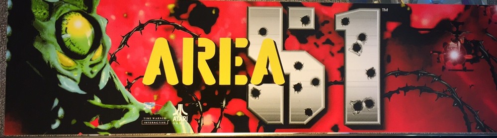 Area 51 Arcade Marquee 28"x7.5"