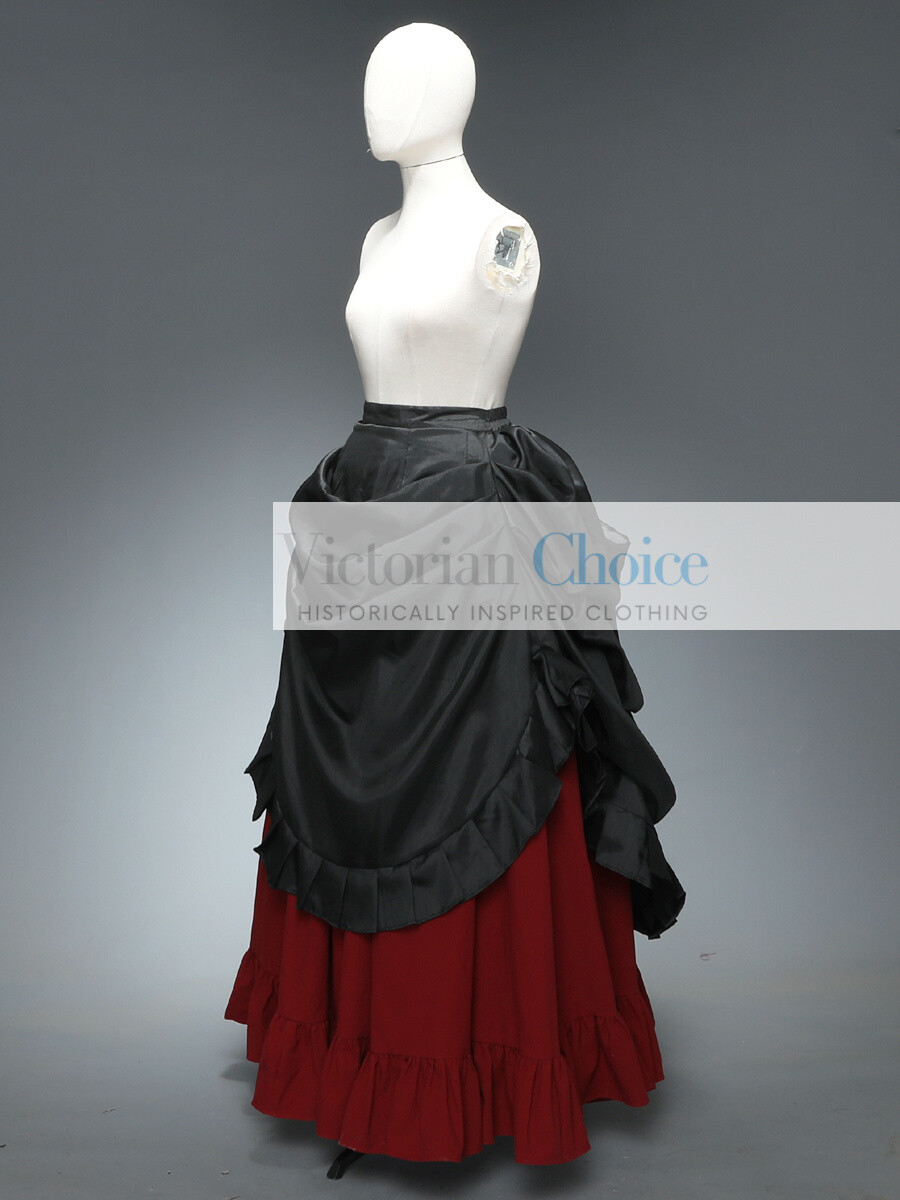 Victorian Steampunk Dark Fantasy Gothic Girl Bustle Dress Comic Con Costume 708